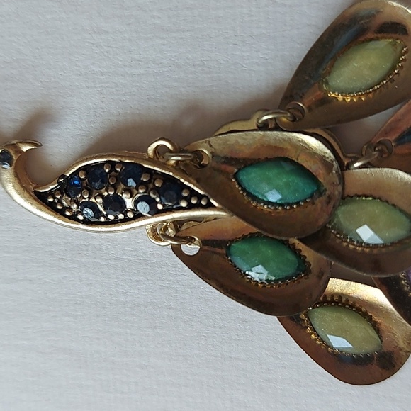 Earrings Bohemian style Peacock earrings - Picture 2 of 5